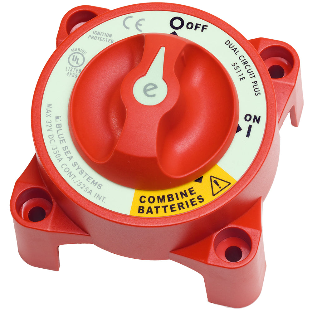 Blue Sea 5511E eSeries Dual Circuit Plus Battery Switch 5511E