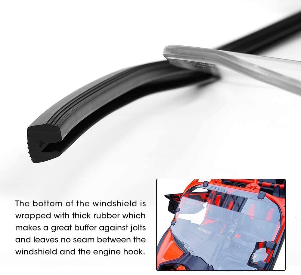 Full Windshield & Windshield Wiper & Windshield Washer for Can-Am Maverick X3
