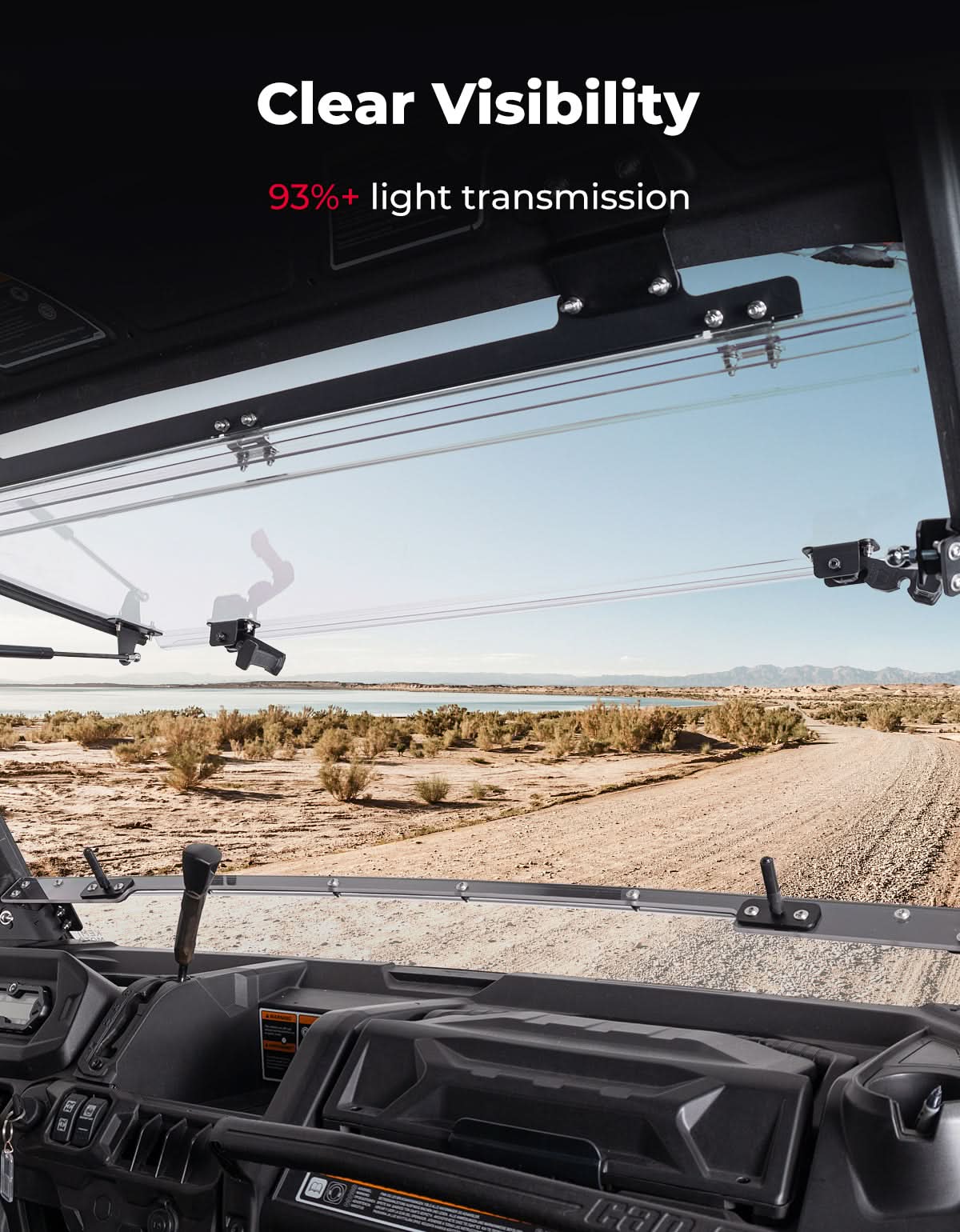 3-in-1 Flip Scratch-Resistant Windshield for Can-Am Defender & Defender Max HD5/HD8/HD10