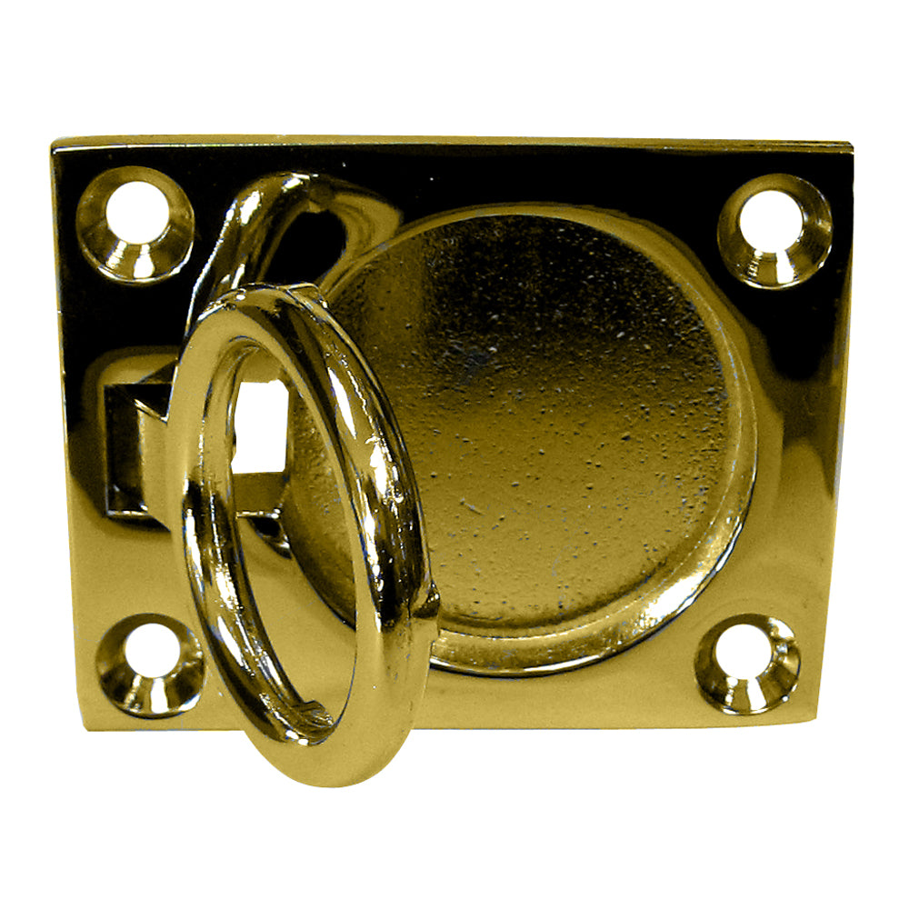 Whitecap Flush Pull Ring  Polished Brass  2 x 212 S3362BC