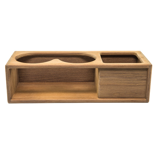 Whitecap Teak Two Insulated DrinkBinocular Rack wTray 62616