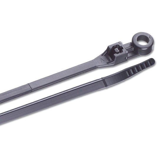 Ancor 6 UV Black Mounting Cable Zip Ties  100 Pack 199253