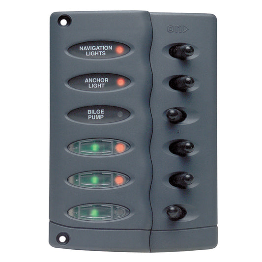 BEP Contour Switch Panel  Waterproof 6 Way CSP6