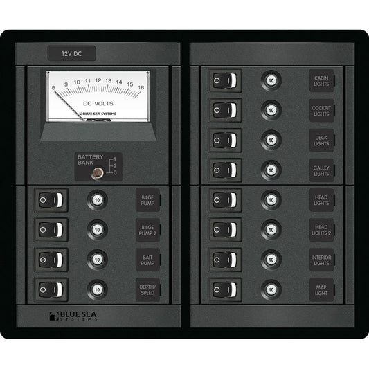 Blue Sea 1464 12 Position Switch CLB  Meter Square 1464
