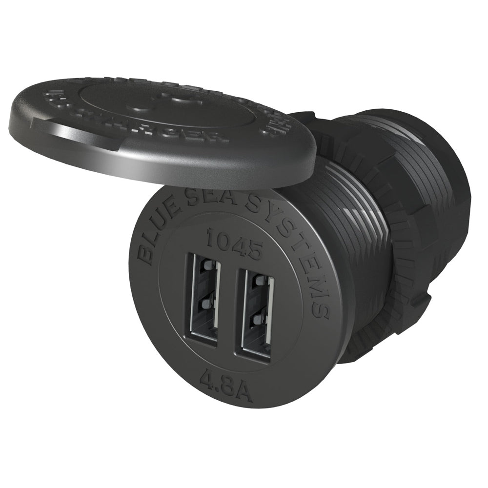 Blue Sea 1045 1224V Dual USB Charger  118 Socket Mount 1045