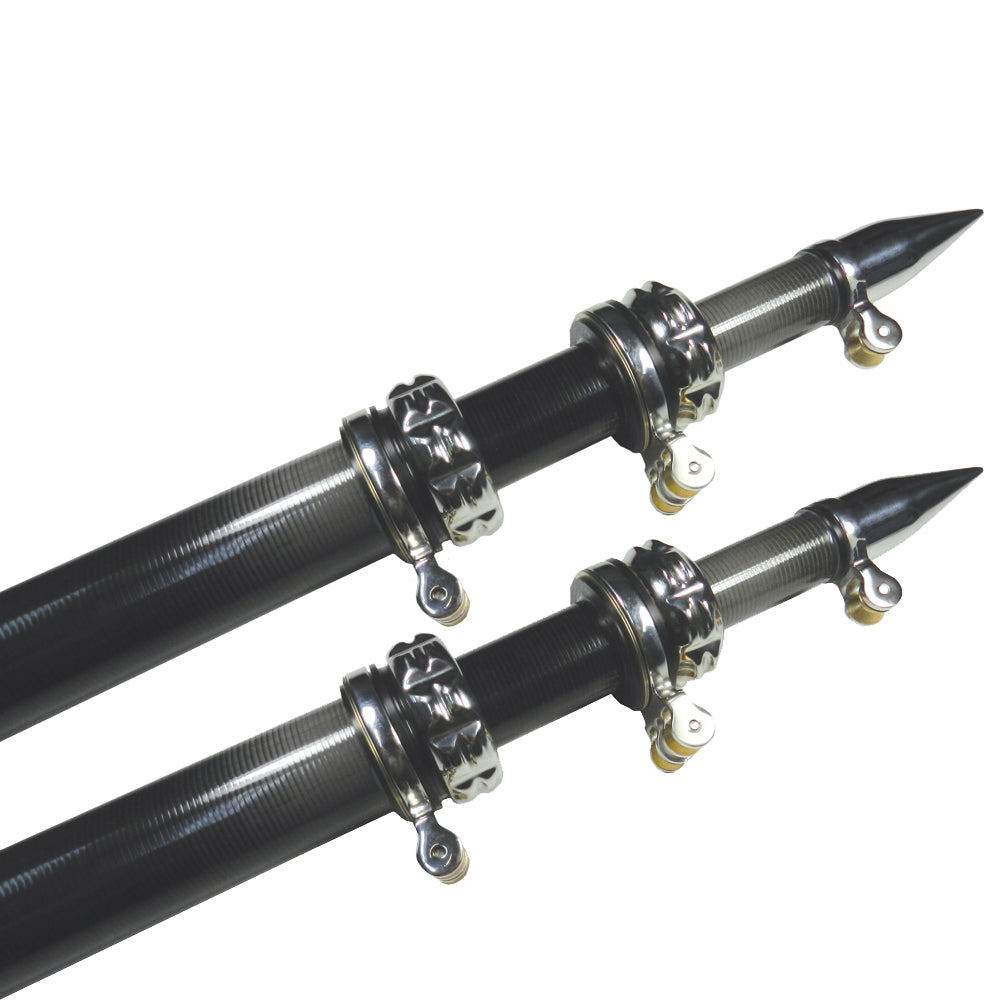 TACO 20 Carbon Fiber Outrigger Poles  Pair  Black OT4200CF