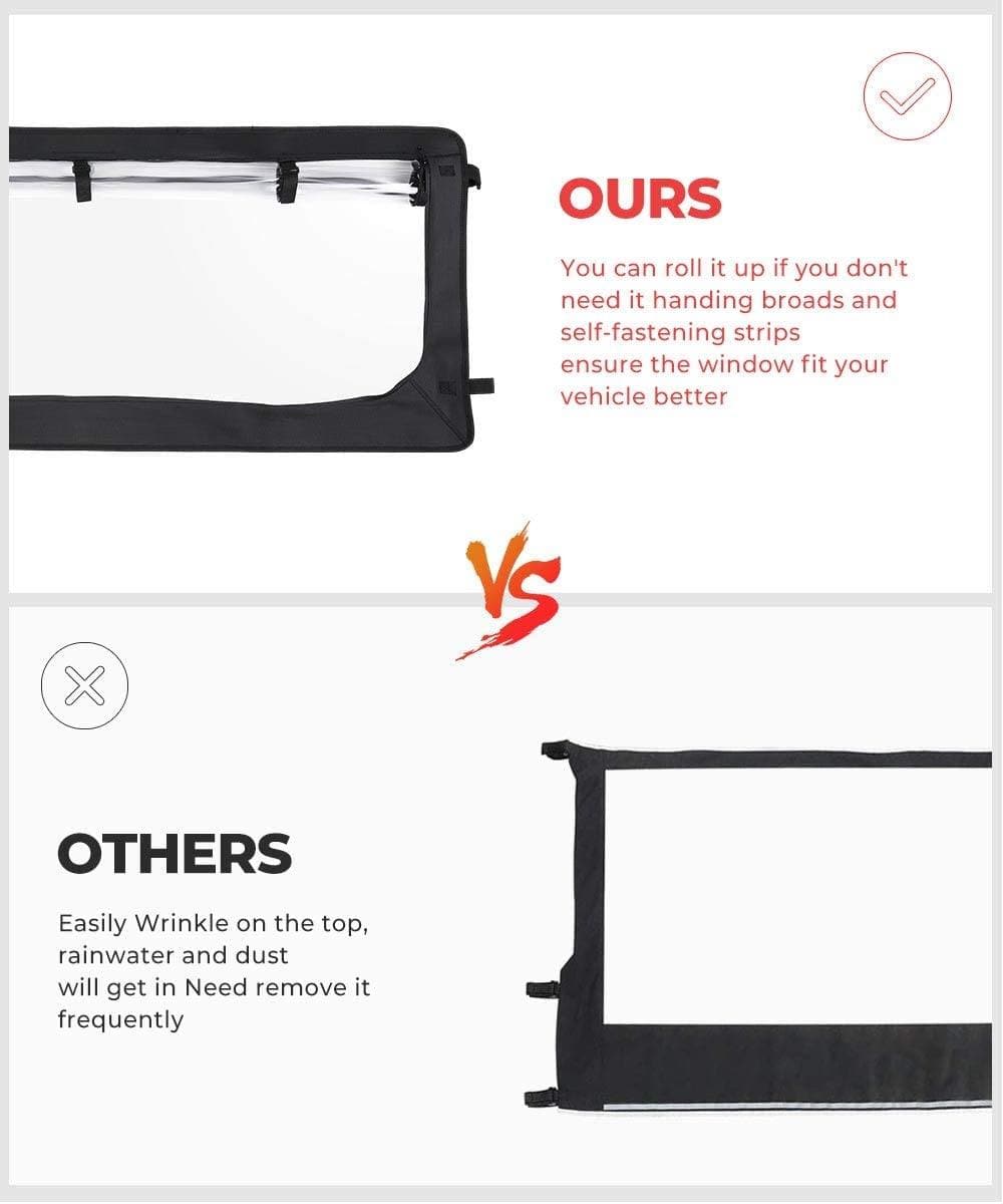 Front Mule Instant Windshield For Kawasaki Mule2500/3000/Polaris Ranger