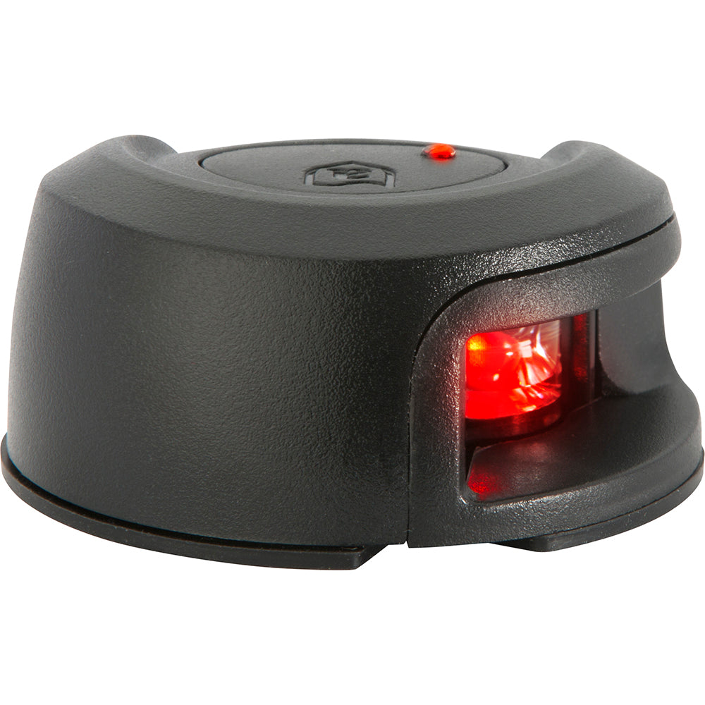 Attwood LightArmor Deck Mount Navigation Light  Black Composite  Port red  2NM NV2012PBR7