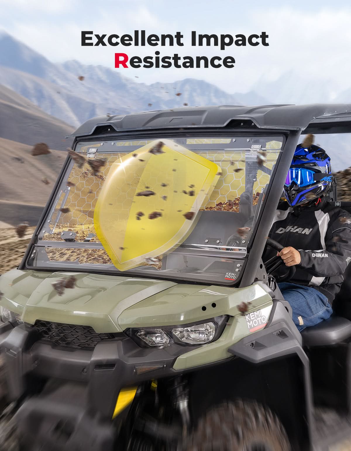 3-in-1 Flip Scratch-Resistant Windshield for Can-Am Defender & Defender Max HD5/HD8/HD10