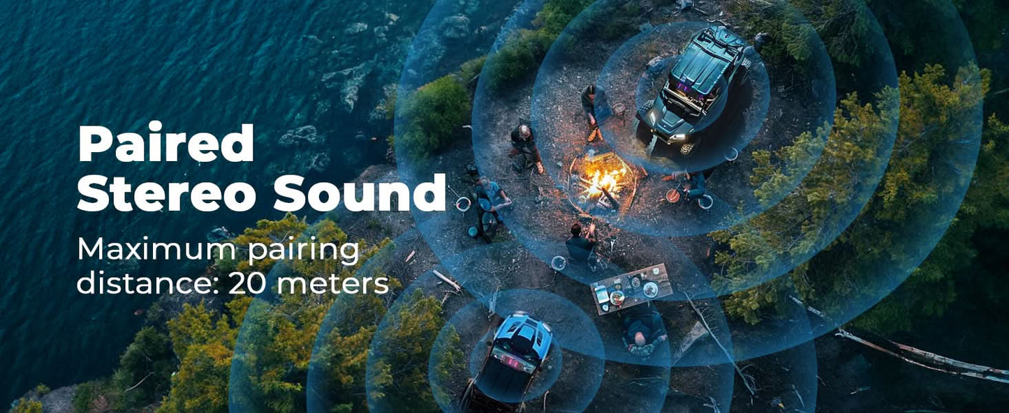 Midnight 40 16' Bluetooth Sound Bar –2025 Compact RGB UTV Speaker for Golf Cart, ATV, Polaris RZR