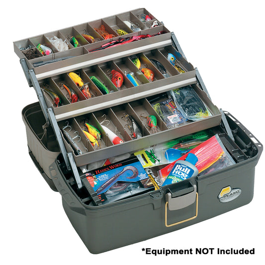 Plano Guide Series Tray Tackle Box  GraphiteSandstone 613403