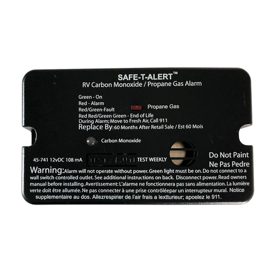 SafeTAlert 45Series Combo Carbon Monoxide Propane Alarm Surface Mount  Black 45741BL