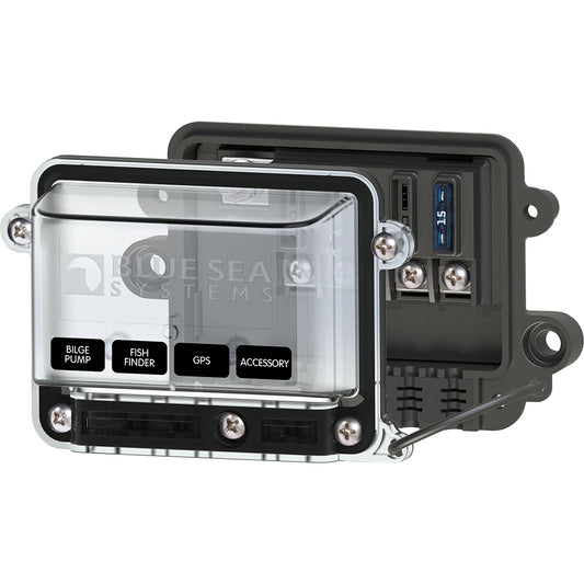 Blue Sea 5056 STBlade Water Resistant Fuse Block wCover 5056