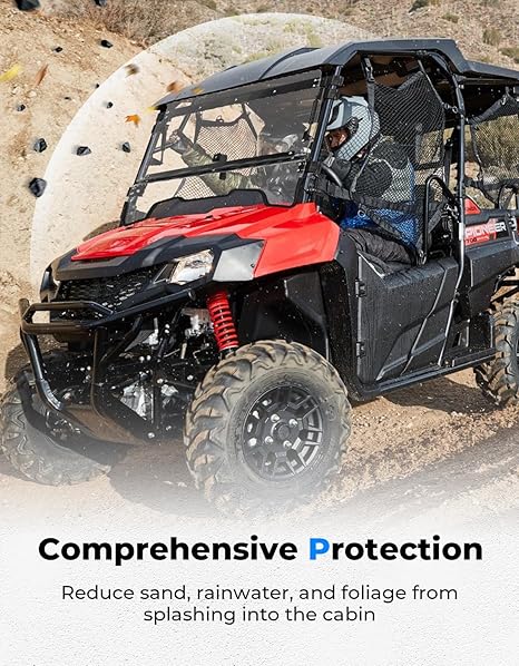 UTV 2-IN-1 Flip Windshield for Honda Pioneer 700 / 700-4 - Kemimoto