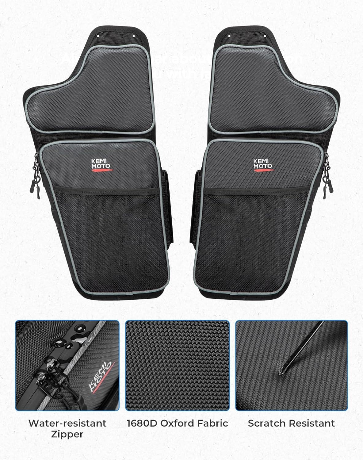 Front Lower Door Bags with Knee for Polaris General 1000/4 2016-2025, 2PCS