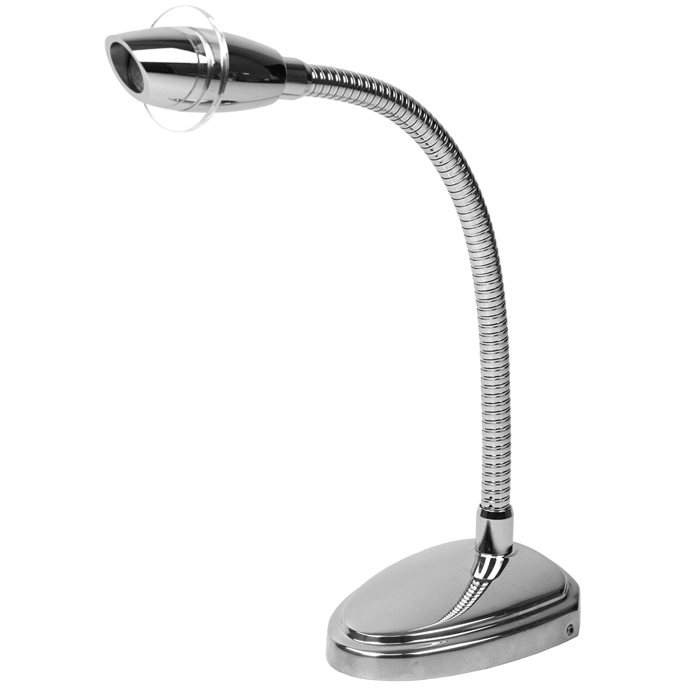 SeaDog Deluxe High Power LED Reading Light Flexible wTouch Switch  Cast 316 Stainless SteelChromed Cast Aluminum 4045461