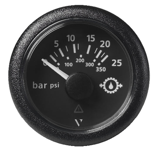 Veratron 52MM 2116 ViewLine Transmission Oil Pressure 25 Bar350 PSI  Black Dial  Round Bezel A2C59514136