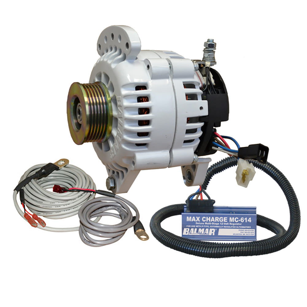 Balmar Alternator 120 AMP 12V 315 Dual Foot Saddle K6 Pulley Regulator  Temp Sensor 60YPMC120K6