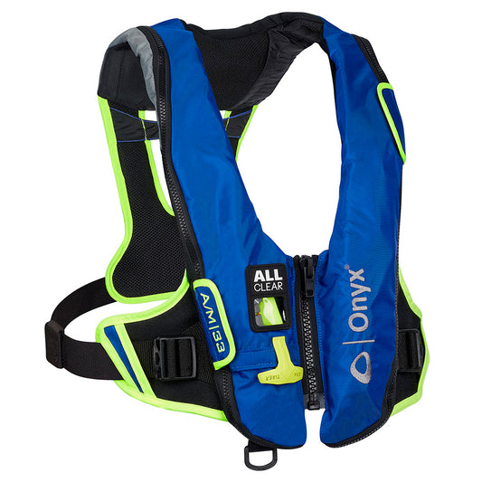 Onyx Impulse AM33 All Clear AutoManual Inflatable Life Jacket  Blue 13280050000421