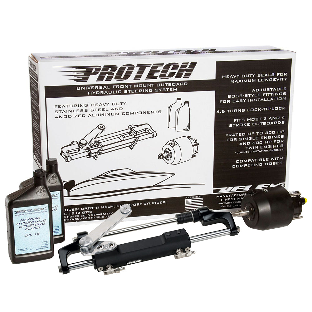 Uflex PROTECH 21 Front Mount OB Hydraulic System  Includes UP28 FM Helm Oil  UC128TS2 Cylinder  No Hoses PROTECH 21