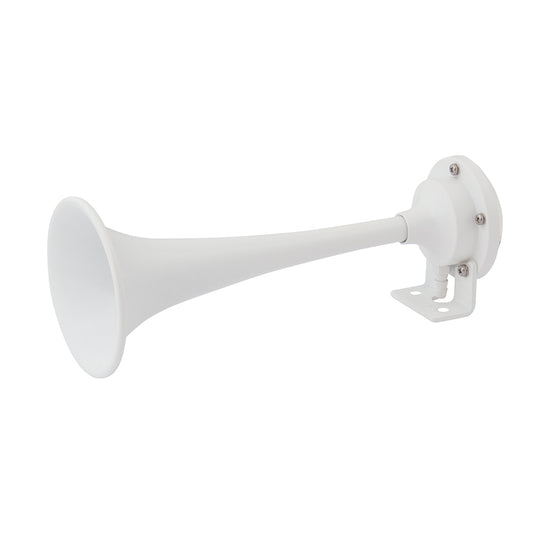 Marinco White Epoxy Coated Single Trumpet Mini Air Horn 10104