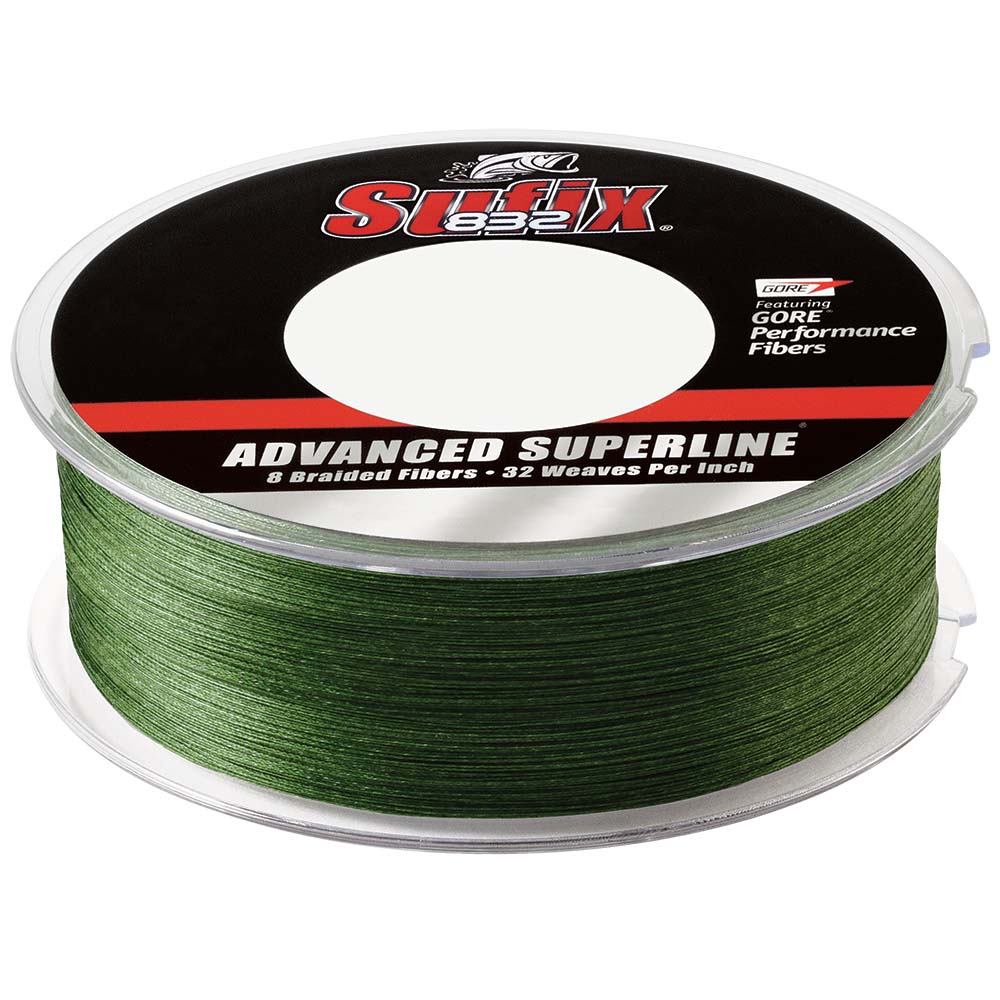 Sufix 832 Advanced Superline Braid  6lb  LowVis Green  600 yds 660206G