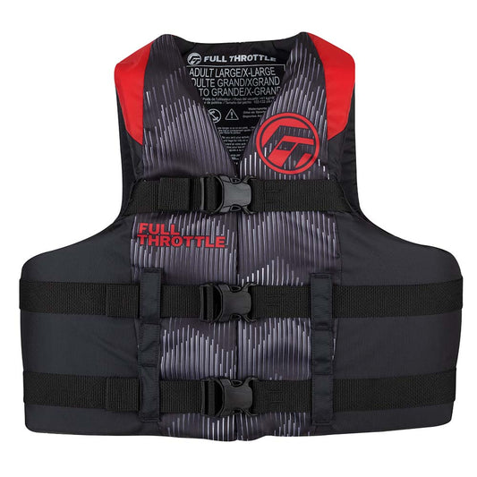 Full Throttle Adult Nylon Life Jacket  LXL  RedBlack 11220010005022