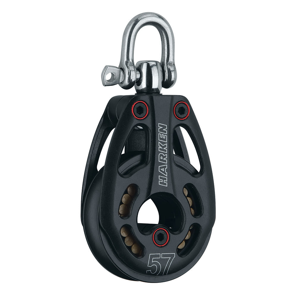 Harken 57mm Aluminum Low Load Black Magic Block wSwivel 3226