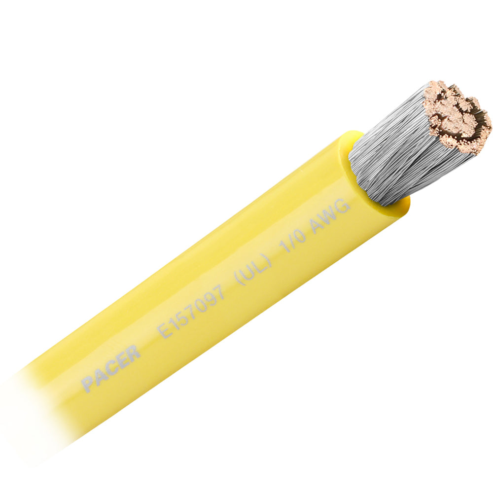 Pacer Yellow 10 AWG Battery Cable  Sold By The Foot WUL10YLFT