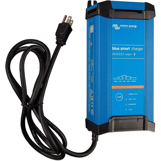 Victron Blue Smart IP22 24VDC 12A 1 Bank 120V Charger  Dry Mount BPC241245102