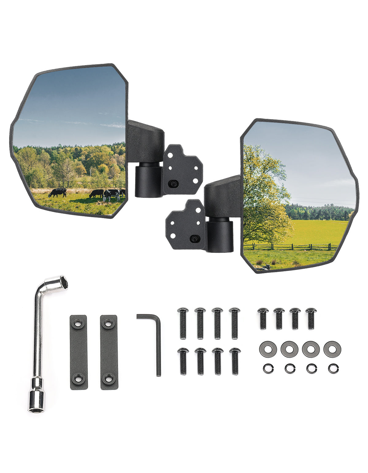 One Pair Side Mirrors for Can Am Defender /  MAX - Kemimoto