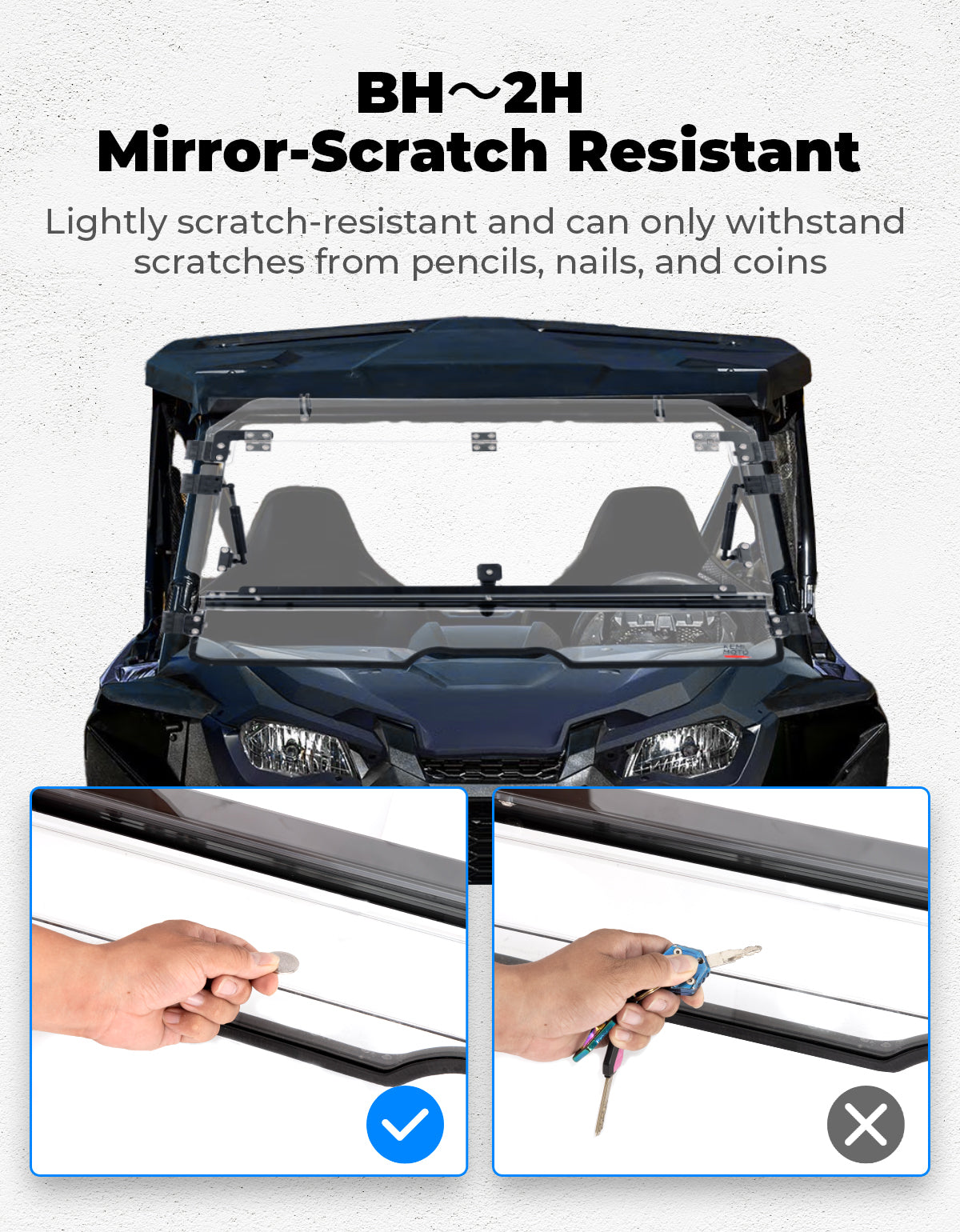 UTV Flip Windshield for Talon 1000R 1000X 1000X-4 2019-2024 - Kemimoto