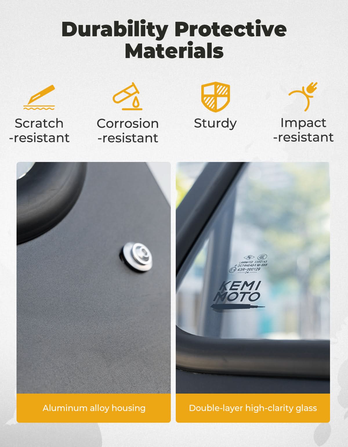 Glass Windshield with 2 Manual Wipers for 2024-2025 Polaris RZR XP 1000 / 4 - Kemimoto