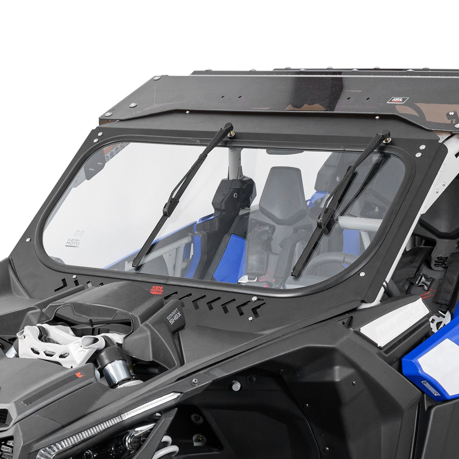 Glass Windshield with Sliding Vents for Can-Am Maverick X3 / X3 MAX - Kemimoto