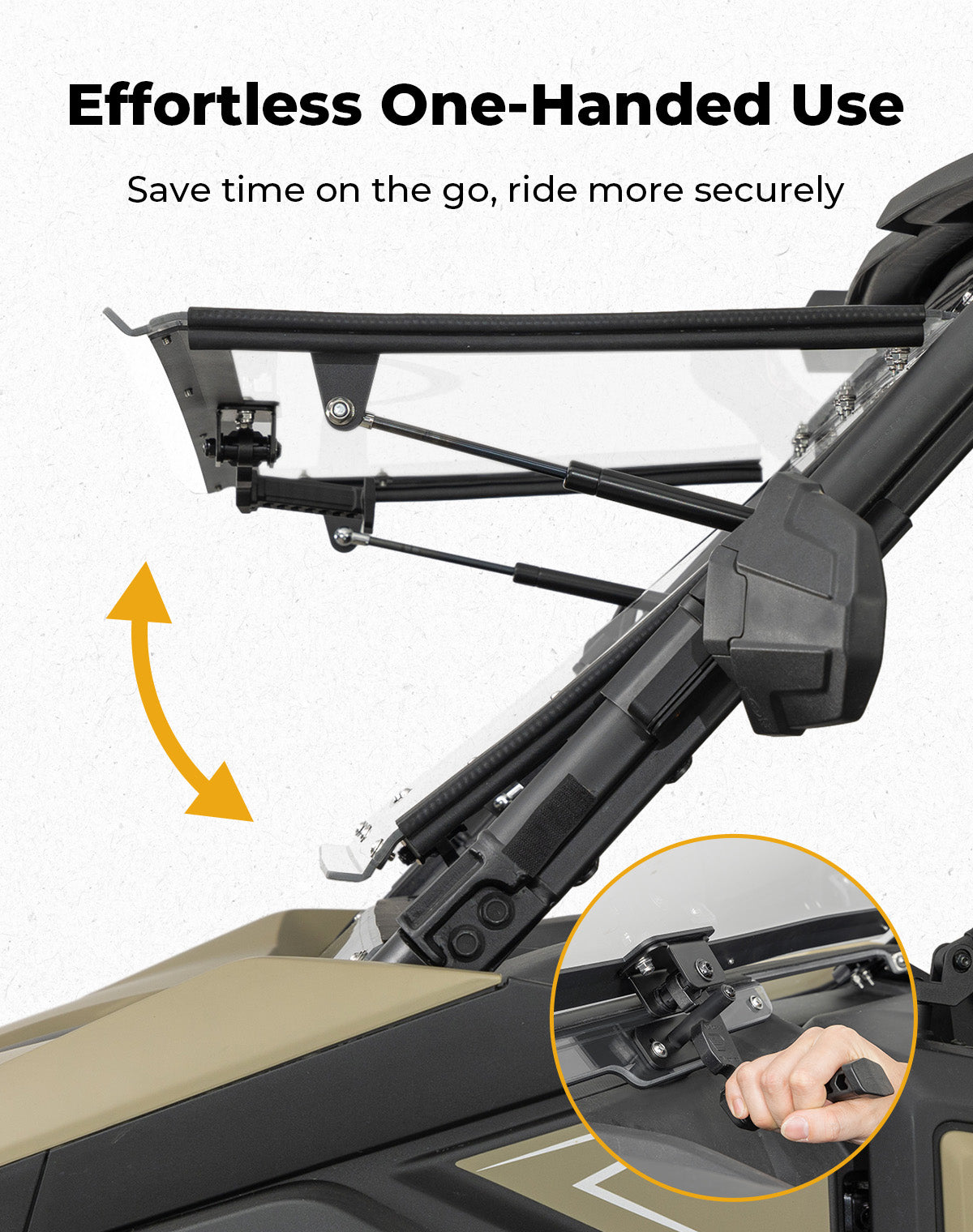 3-in-1 Flip Windshield for 2023+ CFMOTO ZForce 950 Sport | 800 Trail - Kemimoto