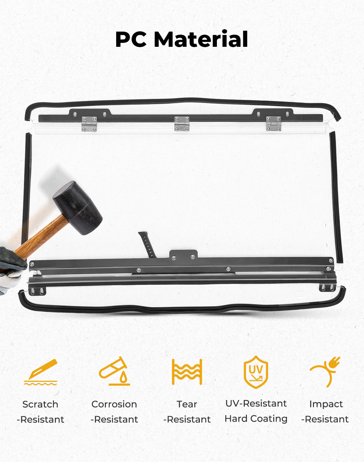 3-in-1 Flip Windshield for 2023+ CFMOTO ZForce 950 Sport | 800 Trail - Kemimoto