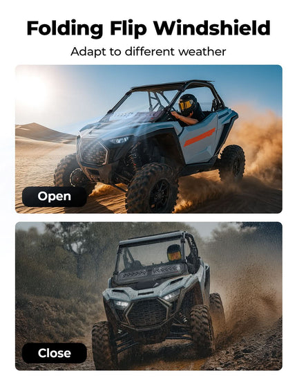 UTV Windshield with Sliding Vented Window for Polaris RZR PRO 2025