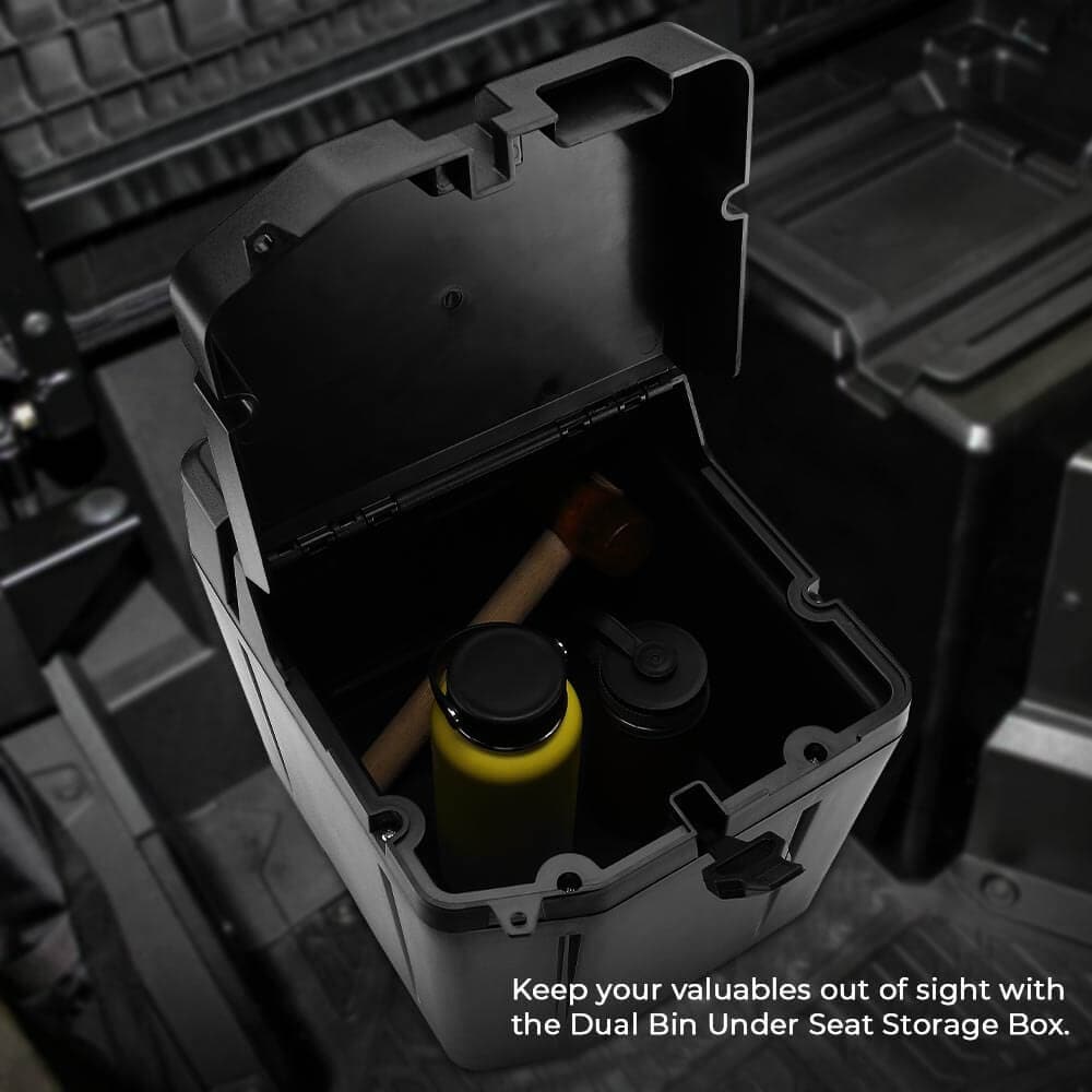 Polaris Ranger XP 1000 Adjustable Break Away Side Mirrors & Under Seat Storage Box - KEMIMOTO