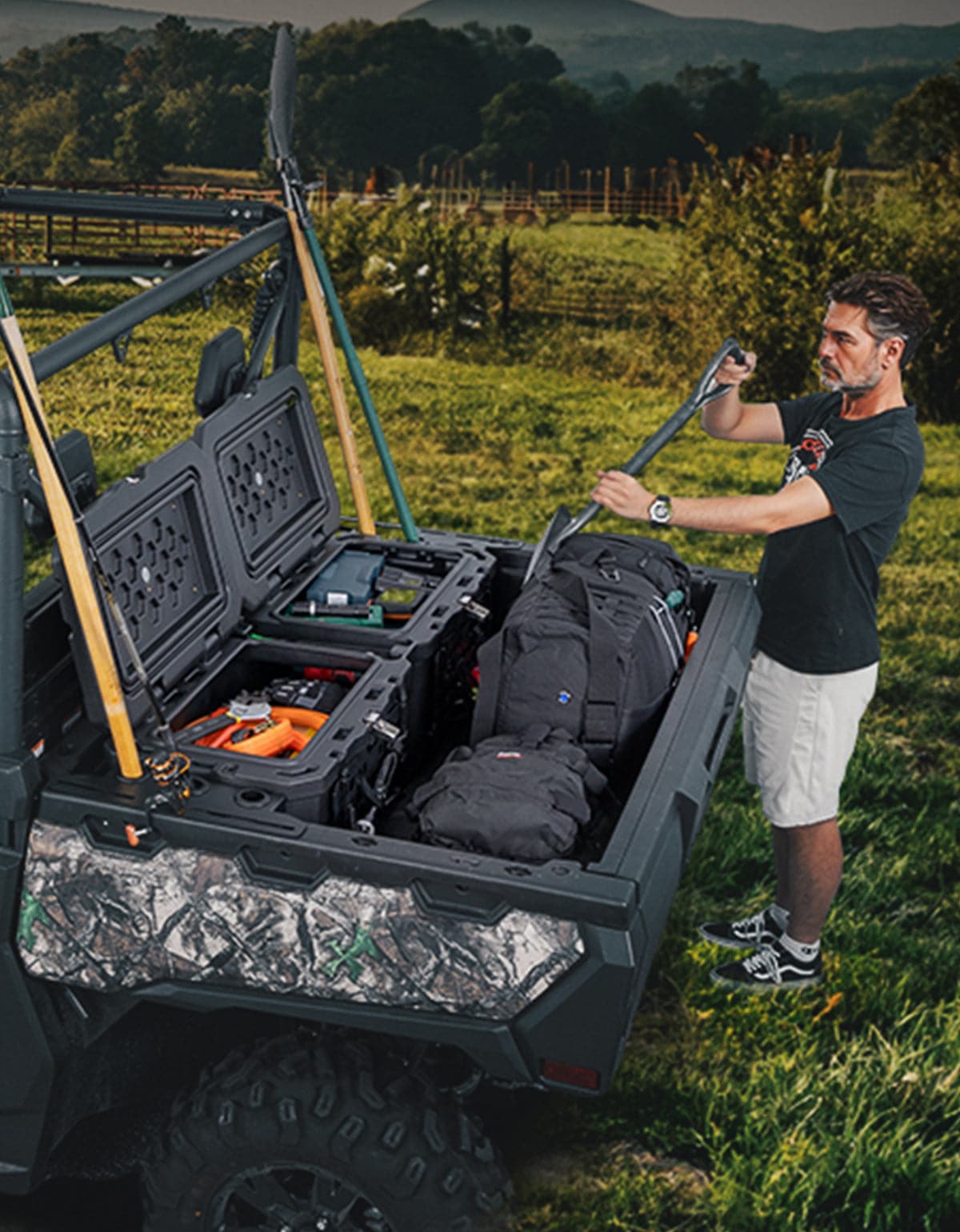 110L/29Gal UTV Bed Storage Box For CFMOTO Uforce 1000 | 1000XL - Kemimoto