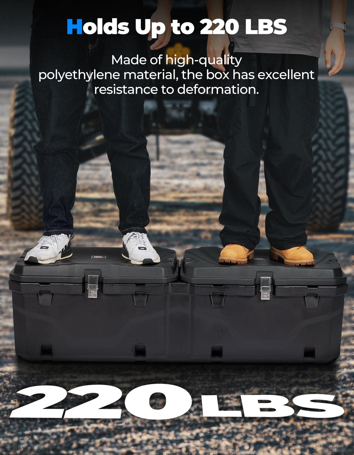 110L/29Gal UTV Bed Storage Box For CFMOTO Uforce 1000 | 1000XL - Kemimoto