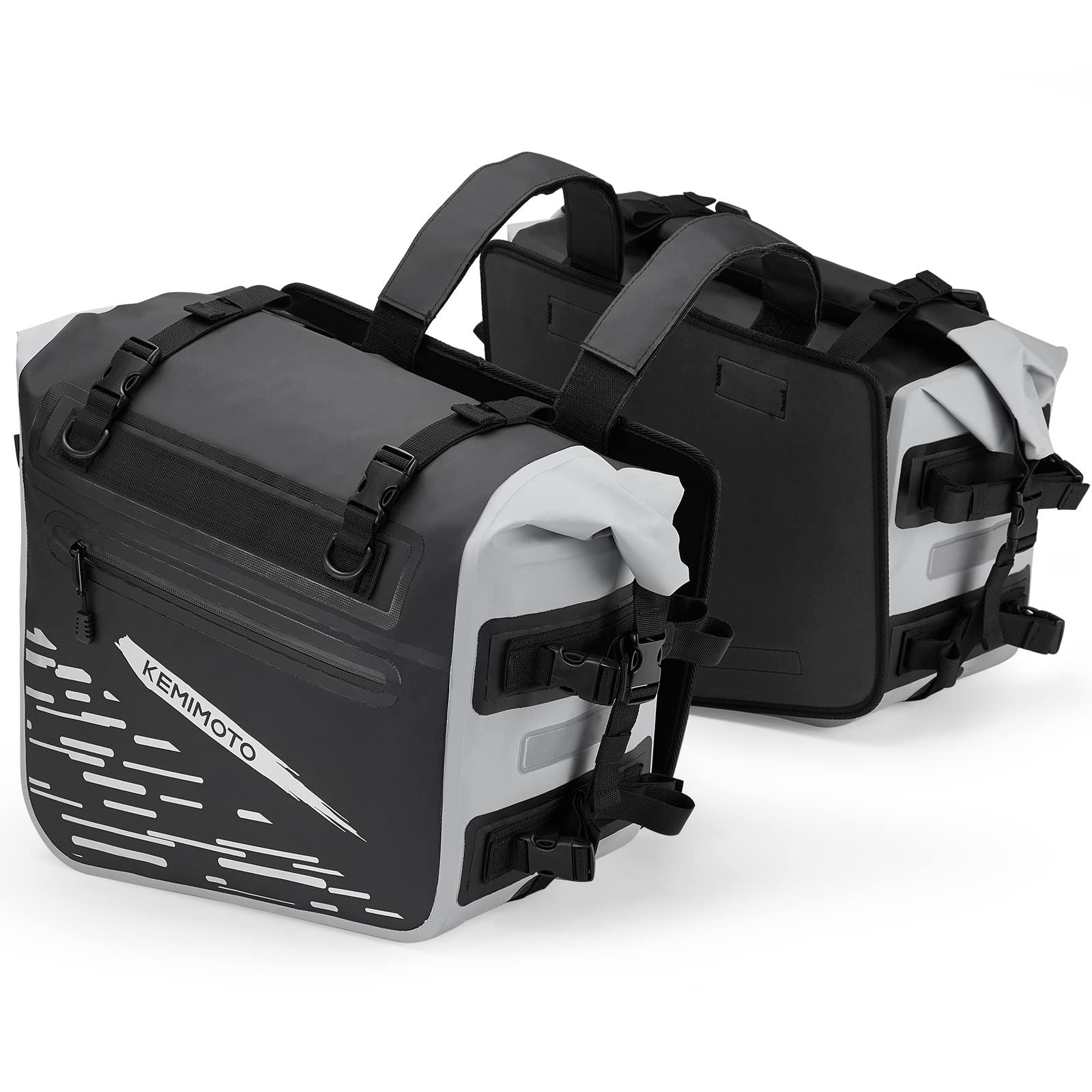 70L Waterproof Saddlebags for Adventure Touring Street Bike Dual Sport Bike - Kemimoto