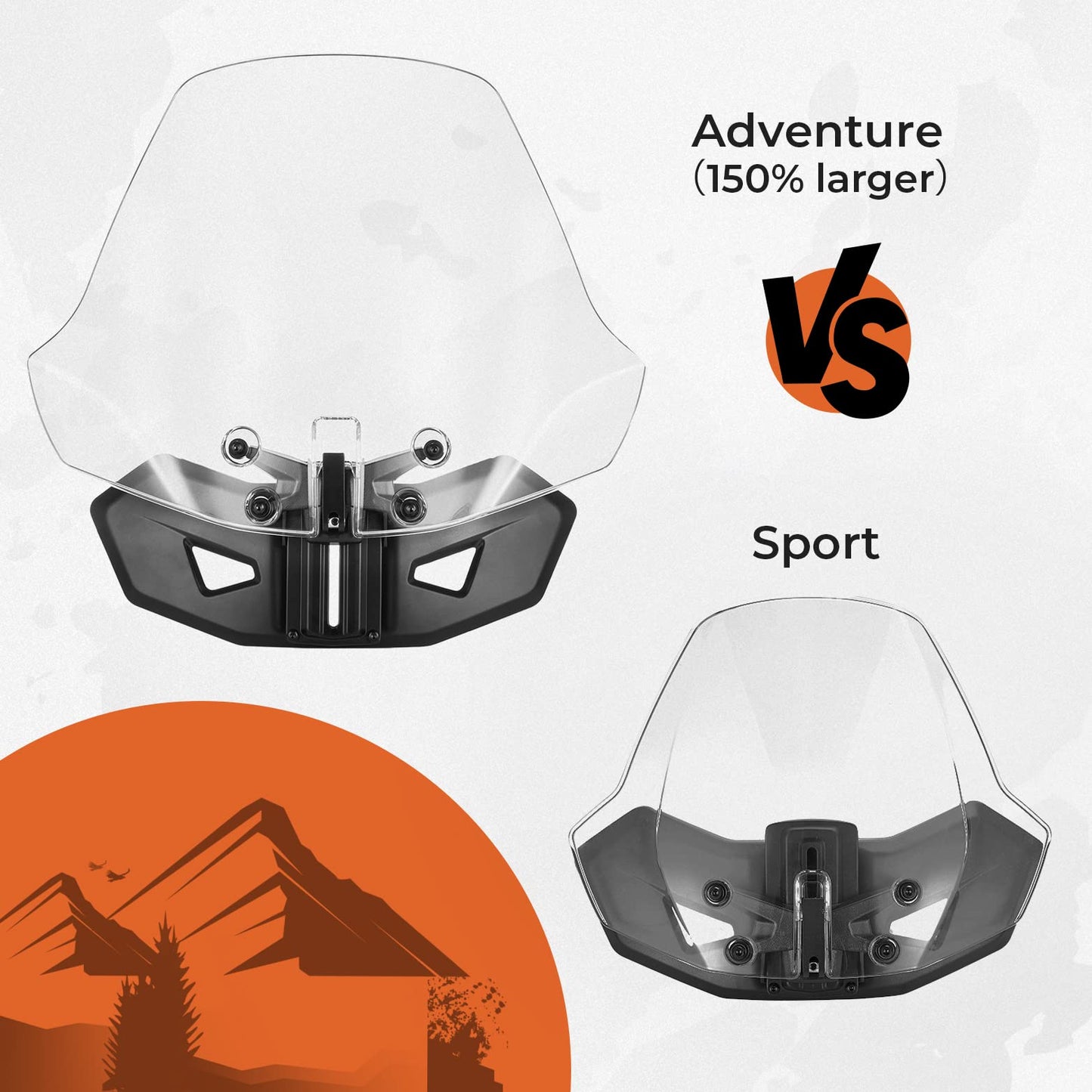 Sport Windshield For Can Am Ryker Rally 2018-2021 - Kemimoto