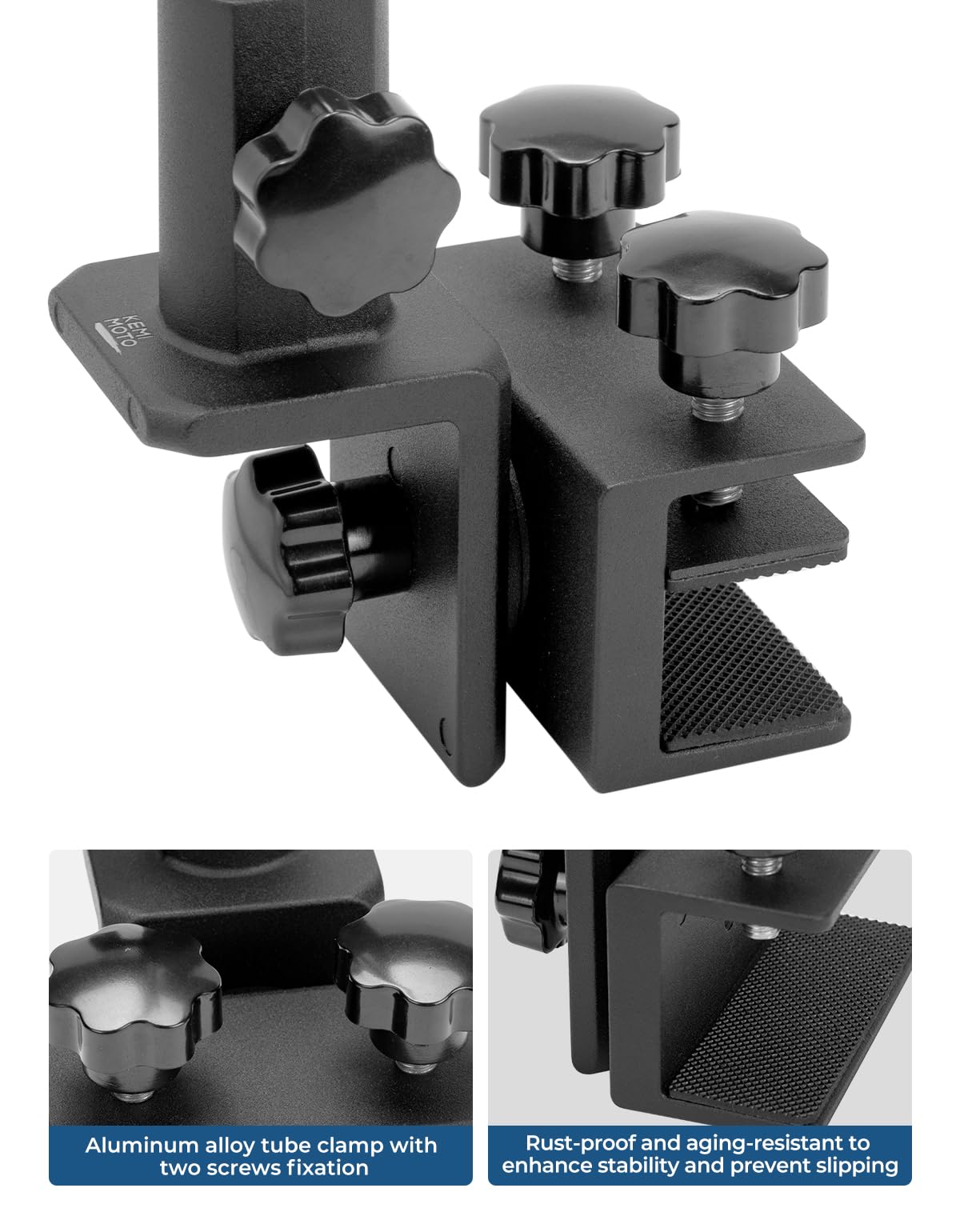 360¡ã Adjustable Boat Rear Mirror with Telescoping Pole 4.5"x8" - Kemimoto