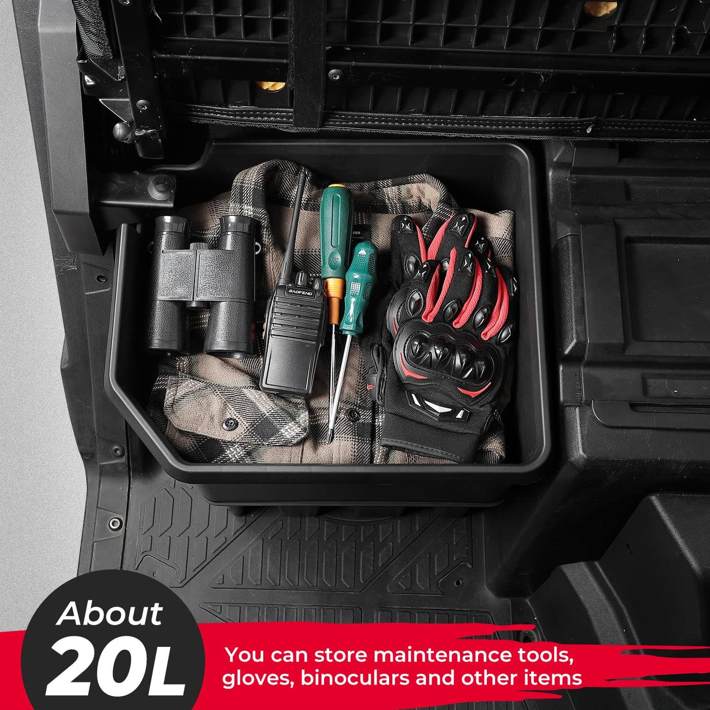 UTV Under Seat Storage Box for Polaris Ranger XP 1000 / Crew (2018-2023)