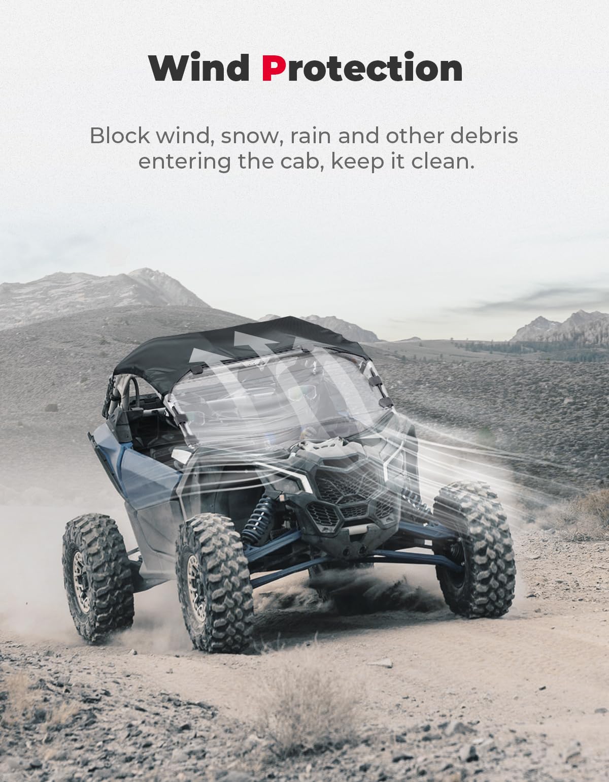 3-Piece PC Front Full Windshield for Can-Am Maverick X3/MAX