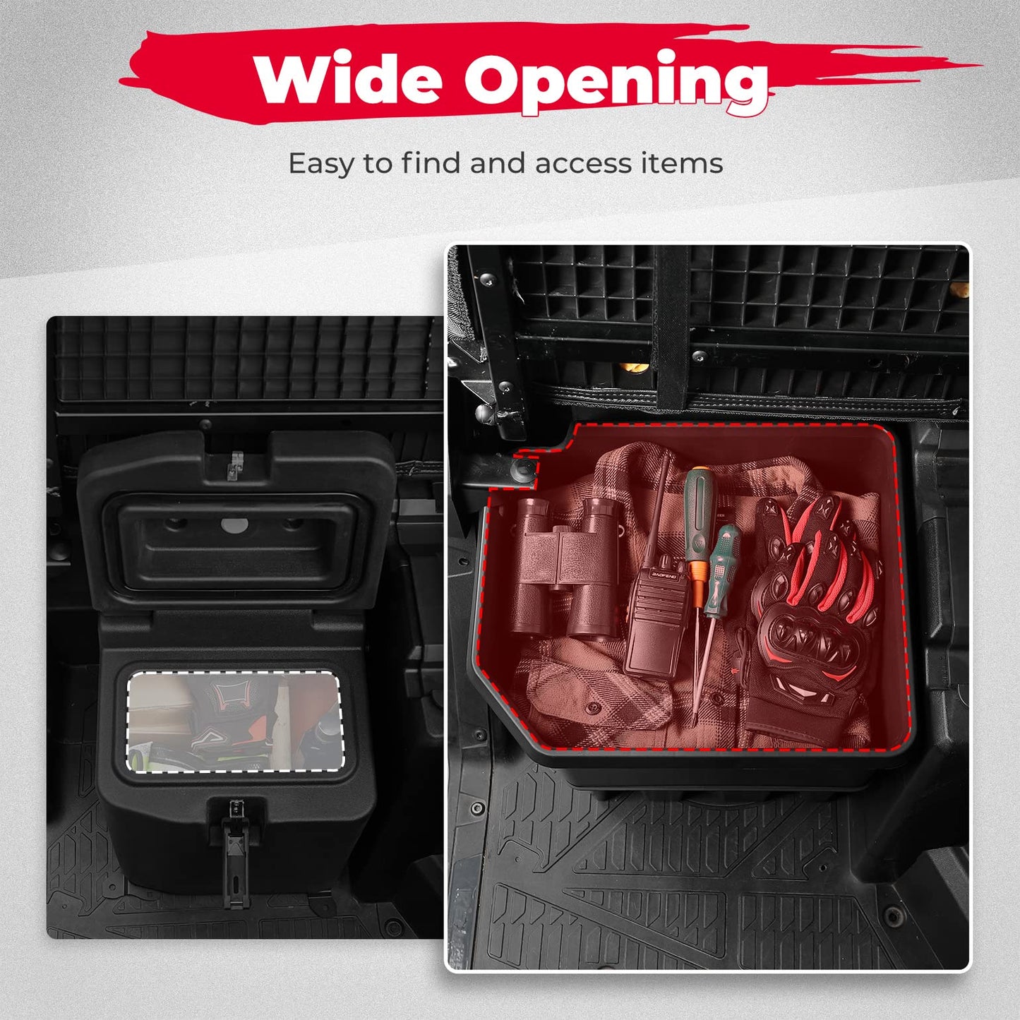 UTV Under Seat Storage Box for Polaris Ranger XP 1000 / Crew (2018-2023)