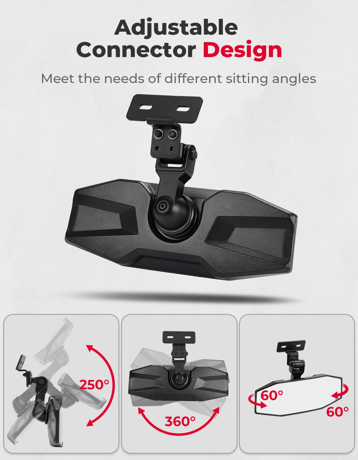 Airflow Sliding Vented Rear Windshield & Rear Mirros for CFMOTO UFORCE 1000 - Kemimoto