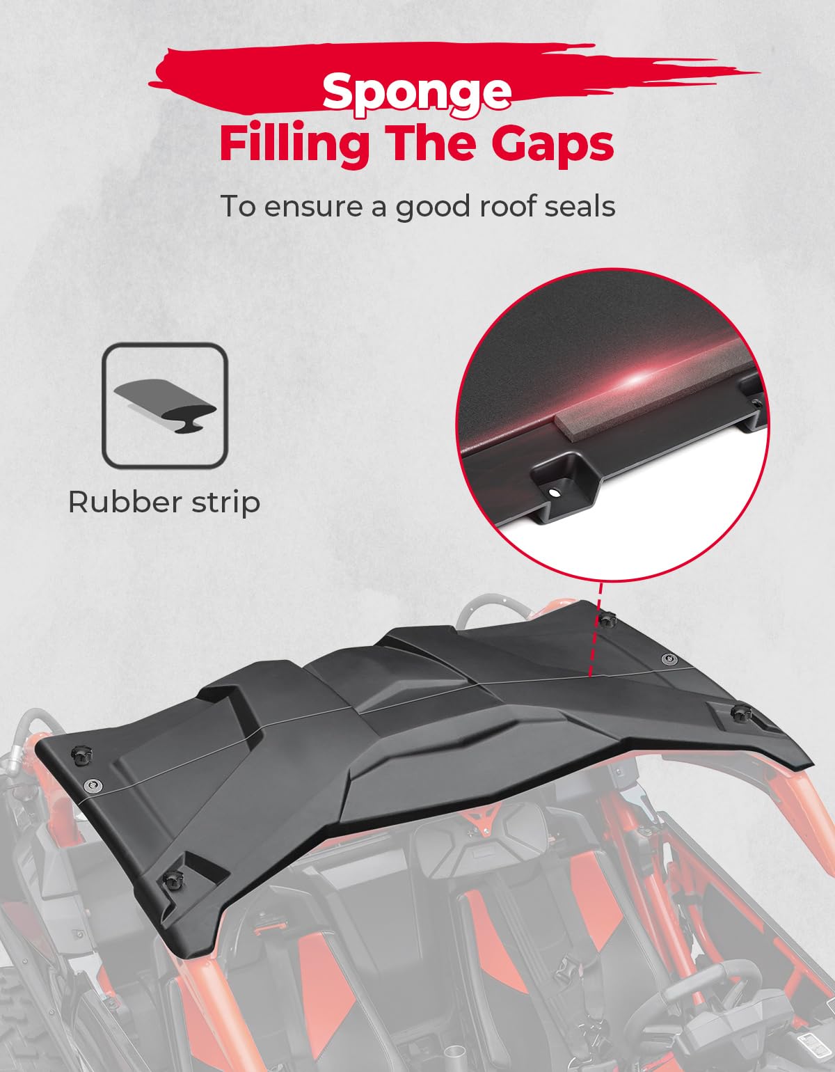 2-in-1 Combination Plastic Hard Roof for Can-Am Maverick X3 - Kemimoto