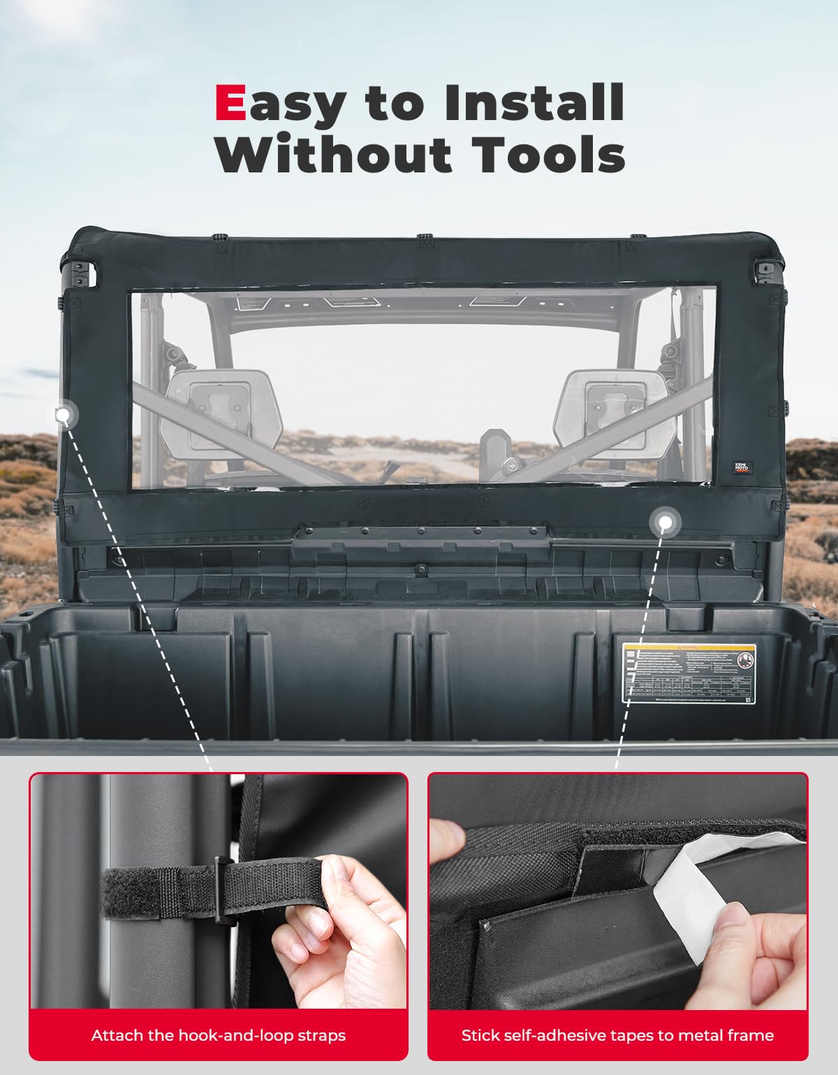 Fabric Soft Rear Windshield for Can-Am Defender HD10|9|8|7|5