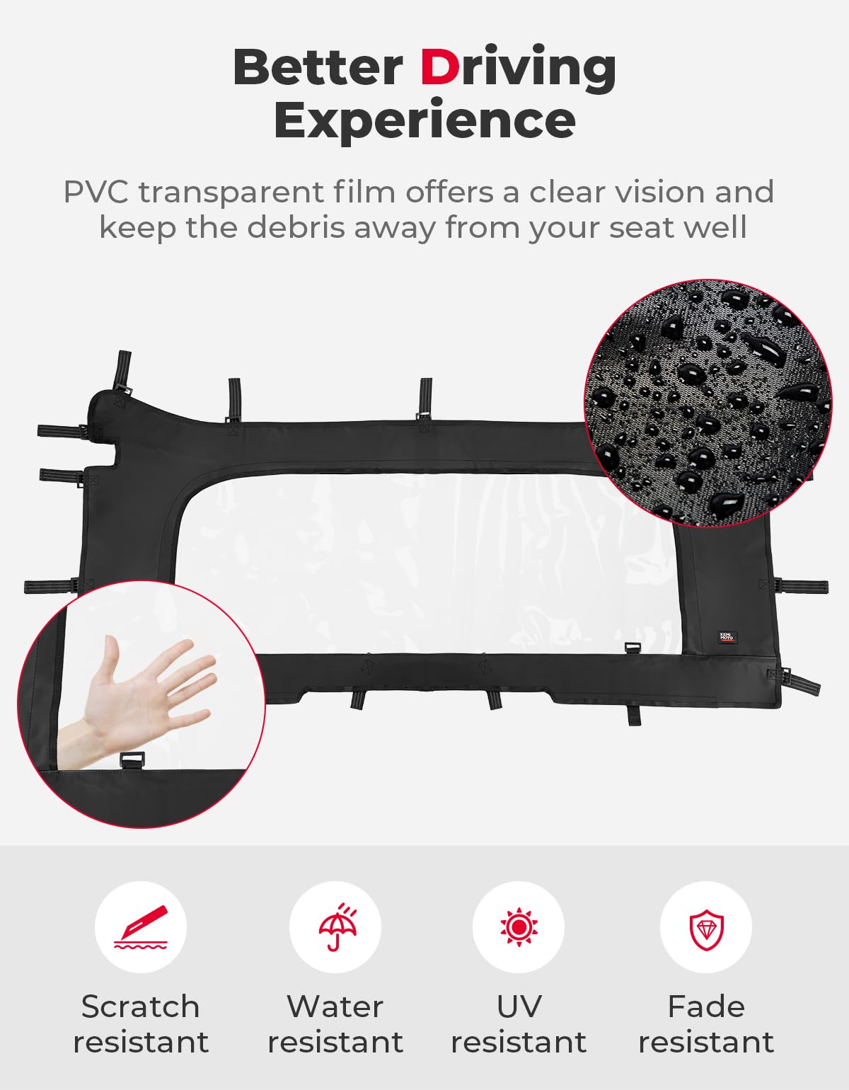 Soft Rear Windshield for Can-Am Defender HD